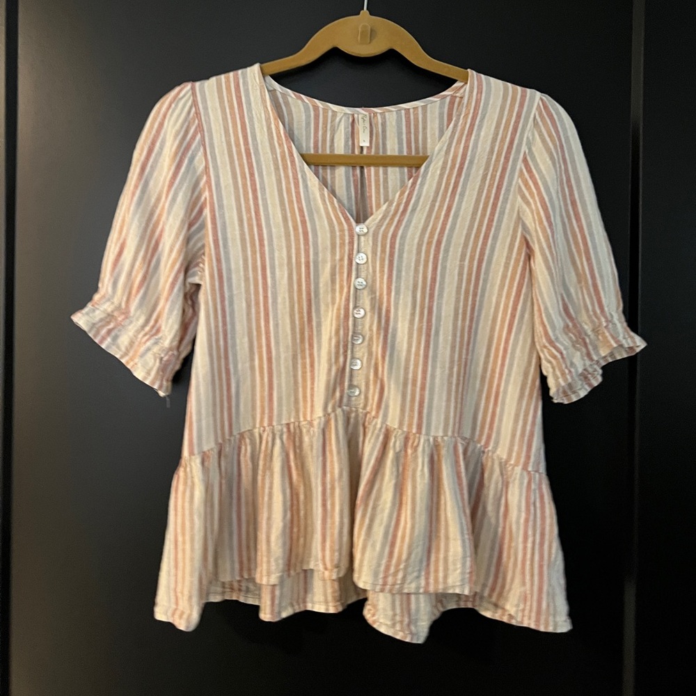 Rylee & Cru women’s Maddy Blouse | Multi-Stripe | Sml